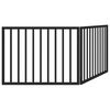 vidaXL Dog Gate Foldable 2 Panels Black 160 cm Poplar Wood