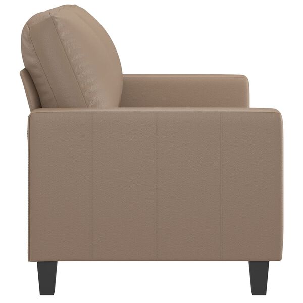 vidaXL 2-Seater Sofa Cappuccino 120 cm Faux Leather