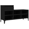 vidaXL Shoe Cabinet Black 102x36x60 cm Engineered Wood