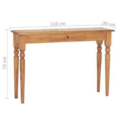 vidaXL Console Table 110x30x75 cm Solid Mahogany Wood