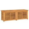 vidaXL Garden Storage Box with Bag 150x50x55 cm Solid Wood Teak