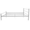 vidaXL Bed Frame without Mattress Grey Metal Queen Size
