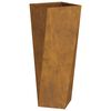 vidaXL Planter 2 pcs Rusty 30 x 30 x 75 cm Weathering Steel
