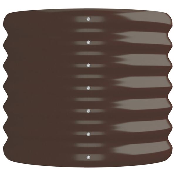 vidaXL Garden Raised Bed Galvanised Steel 152x40x36 cm Brown