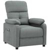vidaXL Massage Chair Dark Grey Fabric