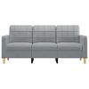 vidaXL 3-Seater Sofa Light Grey 180 cm Fabric