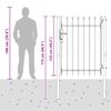 vidaXL Fence Gate Single Door with Spike Top Steel 1x1.2 m Black