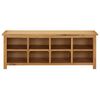 vidaXL Shoe Rack 114x37x45 cm Solid Oak Wood