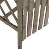 vidaXL Pergola with Gate 116x40x204 cm Grey Solid Firwood