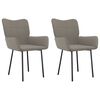 vidaXL Dining Chairs 2 pcs Light Grey Velvet