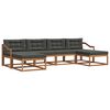 vidaXL Outdoor Sofa Set 6 pcs Natural and Anthracite
