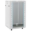 vidaXL Network Cabinet with Storage Grey 600 x 600 x 1000 mm Steel