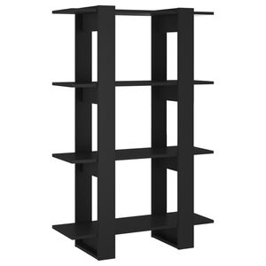 vidaXL Book Cabinet | Black | Engineered Wood | Medium | Book Storage