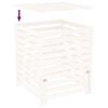 vidaXL Composter White 82.5x82.5x99.5 cm Solid Wood Pine