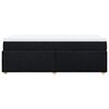 vidaXL Box Spring Bed with Mattress Black King Single Fabric
