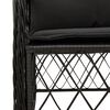 vidaXL 9 Piece Garden Dining Set with Cushions Black Poly Rattan