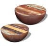 vidaXL Coffee Table | Set of 2 | Multicolour | Reclaimed wood | Small | Durable