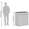 vidaXL Garden Storage Cabinet Brown 105x55x113 cm Poly Rattan
