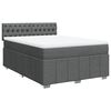 vidaXL Box Spring Bed with Mattress Black Queen Fabric