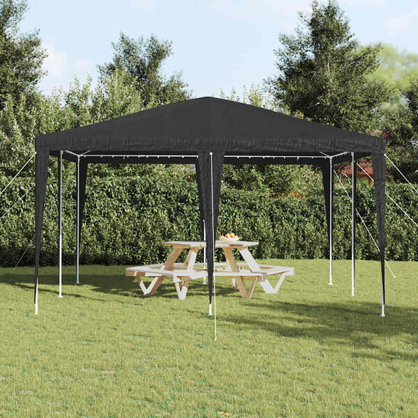 vidaXL Party Tent Anthracite 400 x 400 x 266 cm Polyethylene and Steel