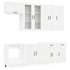 vidaXL Kitchen Unit LUCCA 8 pcs White Engineered Wood