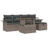 vidaXL Garden Sofa Set 6 pcs Grey Poly Rattan