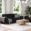 vidaXL 2 Piece Sofa Set with Cushions Black Fabric
