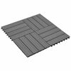 vidaXL Decking Tile 22 pcs Grey 30 x 30 cm WPC