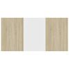 vidaXL Dining Table White and Sonoma Oak 180x90x76 cm Engineered Wood