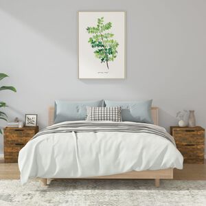 vidaXL Bedside Cabinets 2 pcs Smoked Oak Engineered Wood