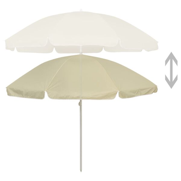 vidaXL Beach Parasol Sand Yellow 240 cm