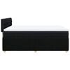 vidaXL Box Spring Bed with Mattress Black Queen Fabric