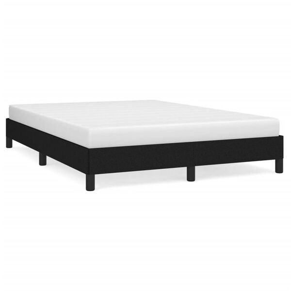 vidaXL Bed Frame without Mattress Black 152x203 cm Queen Fabric