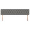 vidaXL Headboards Dark Grey 200x7x78/88 cm Fabric