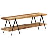 vidaXL TV Cabinet | Natural wood with black metal