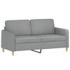 vidaXL 3 Piece Sofa Set with Pillows Light Grey Fabric