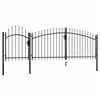 vidaXL Garden Gate "Woerden" Steel 1,25x4 m Black