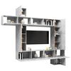 vidaXL 9 Piece TV Cabinet Set Concrete Grey Engineered Wood