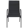 vidaXL Garden Chairs 6 pcs Steel and Textilene Black