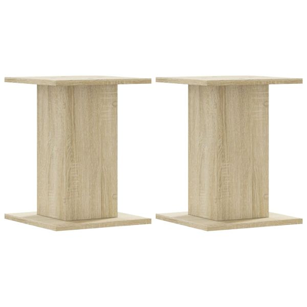 vidaXL Plant Stands 2 pcs Sonoma Oak 30x30x40 cm Engineered Wood