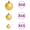 vidaXL Artificial Pre-lit Christmas Tree with Ball Set L 240 cm Green