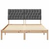 vidaXL Bed Frame with Upholstered Headboard Brown 135 x 190 cm