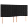 vidaXL LED Headboard Black 160 cm Velvet