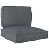 vidaXL Pallet Cushion Set 2 pcs Anthracite Oxford Fabric