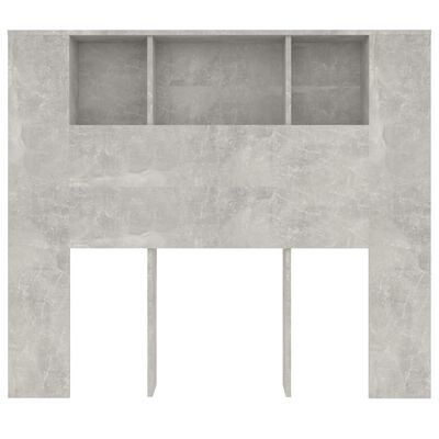 vidaXL Headboard Cabinet Concrete Grey 120x18.5x102.5 cm