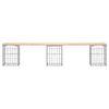 vidaXL Garden Bench Gabion Design 203x31x42 cm Solid Wood Pine