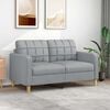 vidaXL 2-Seater Sofa Light Grey 140 cm Fabric