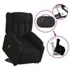vidaXL Electric Stand up Massage Recliner Chair Black Fabric