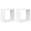 vidaXL Wall Cube Shelves 2 pcs White 26x15x26 cm