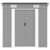 vidaXL Garden Shed Grey Metal